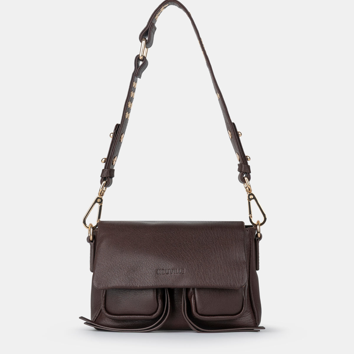 MAX MINI CHOCOLATE (GOLD)| Women's Leather Bags | NEUVILLE