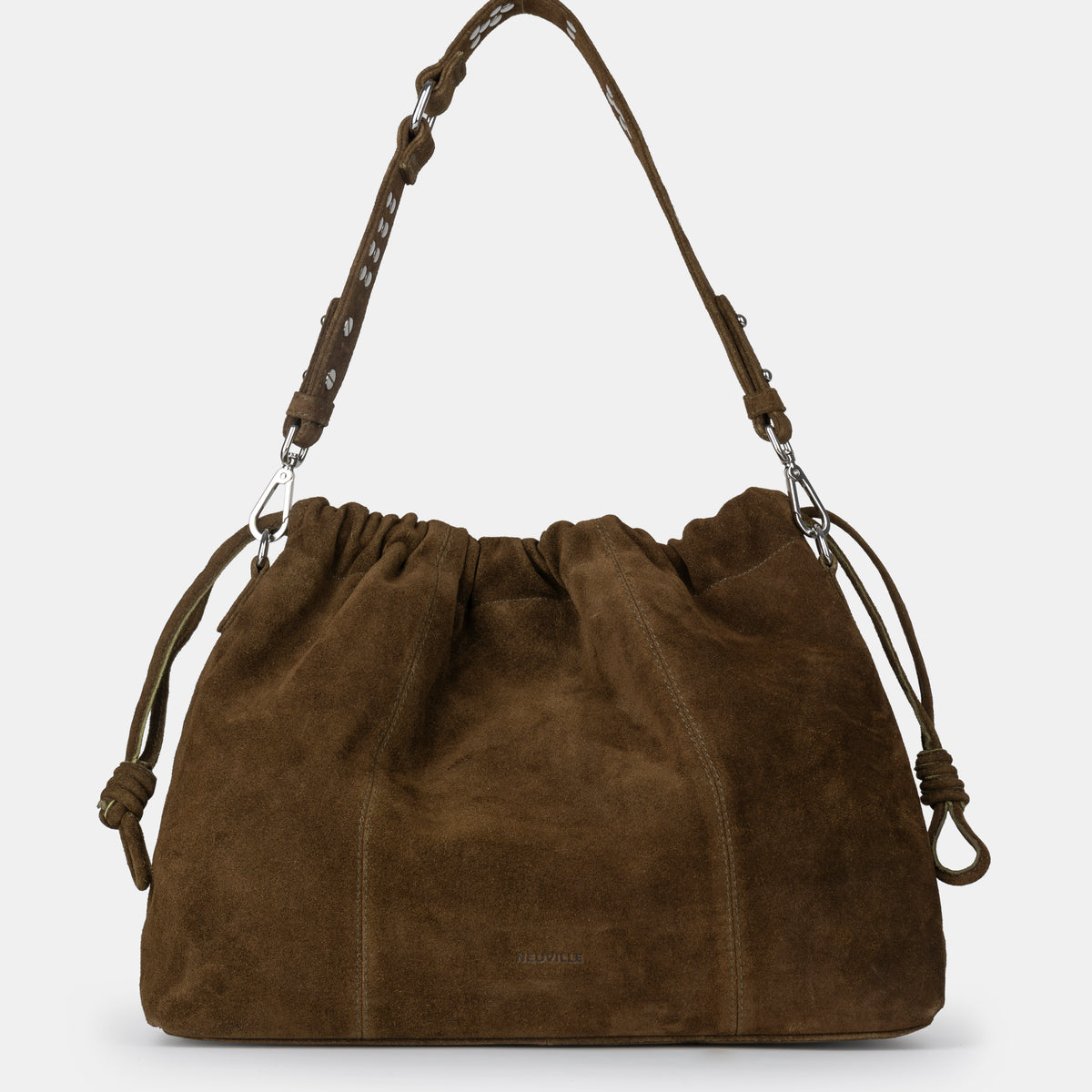 ELLIOT MINI SUEDE KHAKI - NEUVILLE - Leather bag