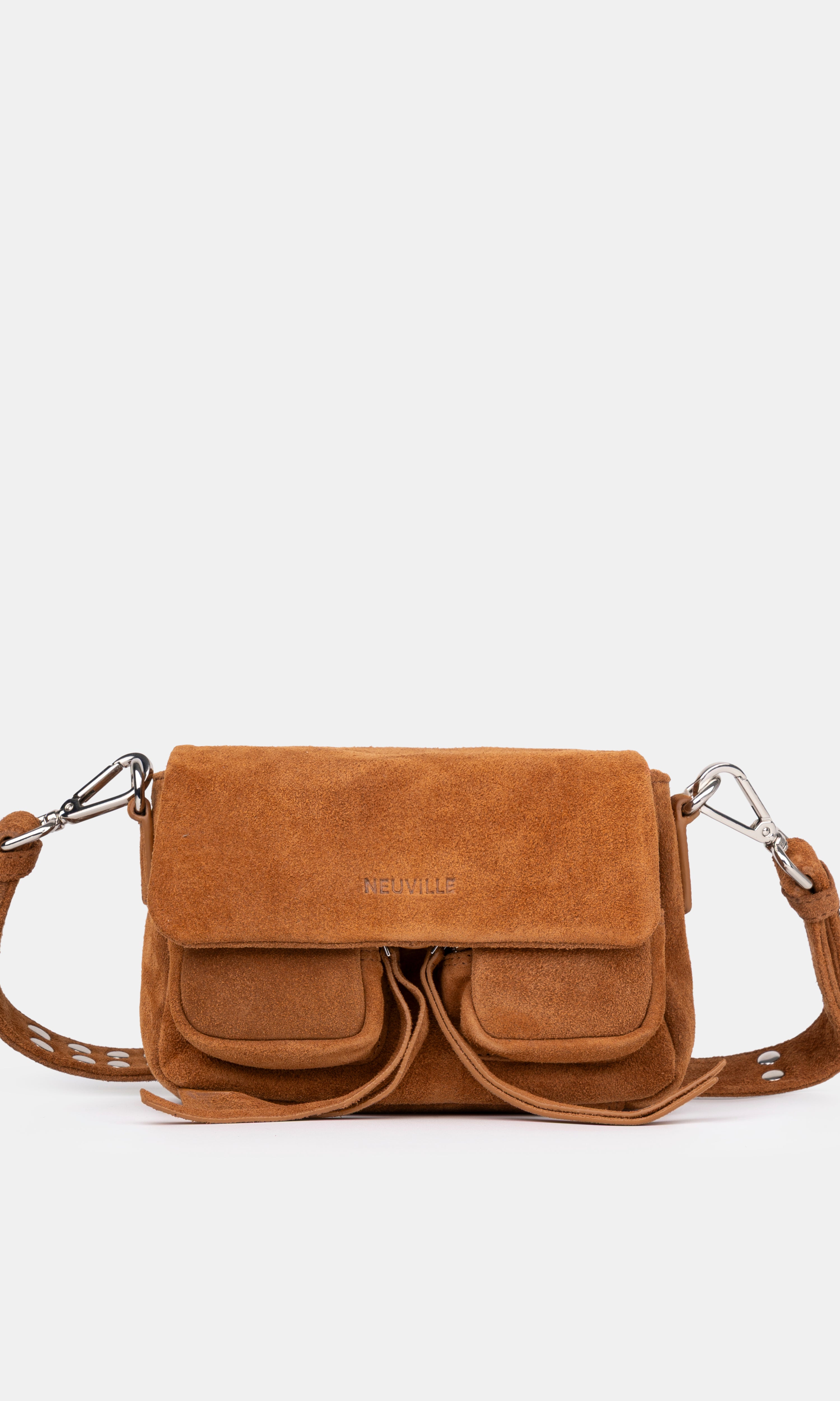Max Mini Suede Caramel. front photo