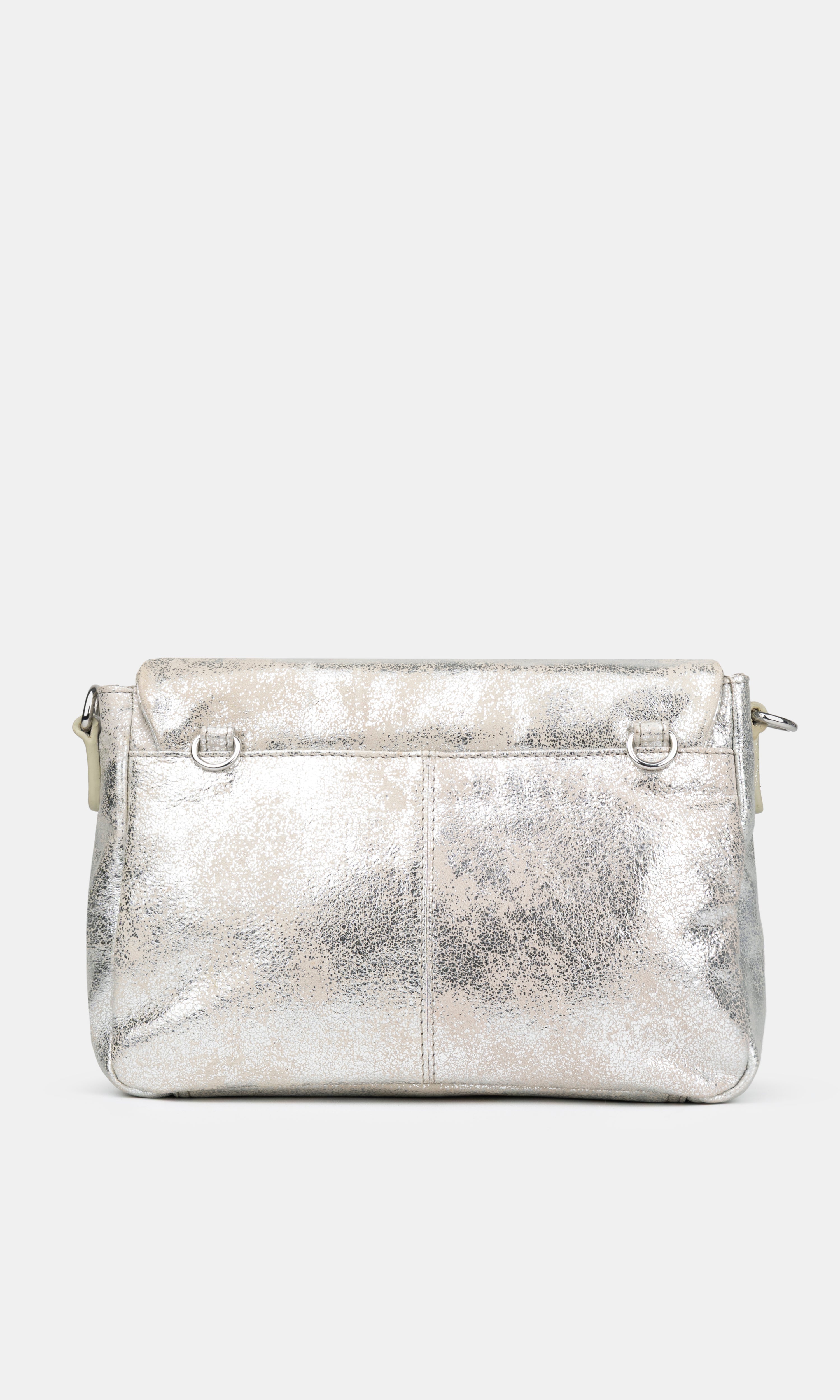 Maxke Sand Gold Leather shoulder - and crossbody bag of the brand Neuville. Back photo