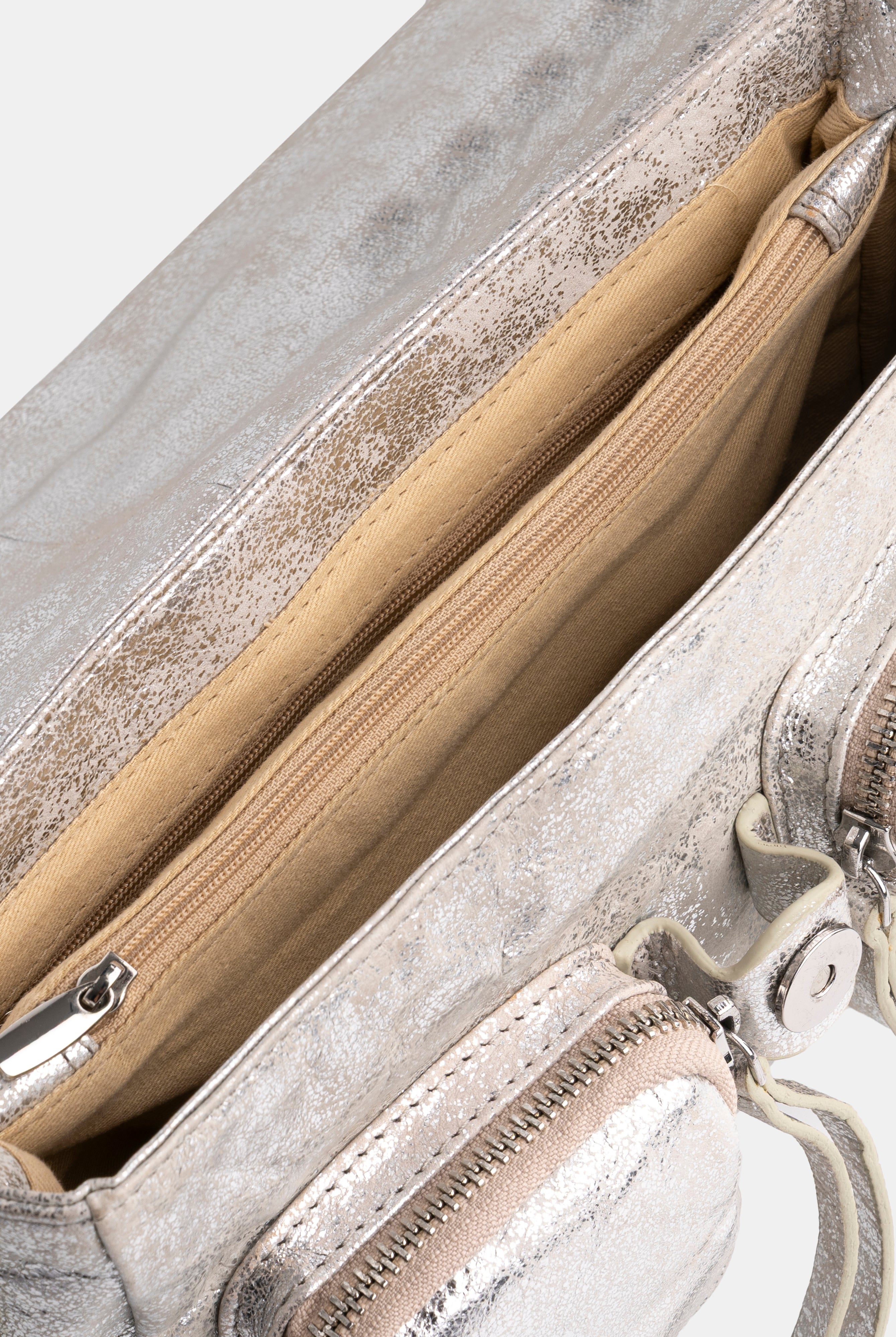 Maxke Sand Gold Leather shoulder - and crossbody bag of the brand Neuville. Detailed photo