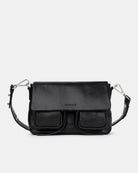 Maxke Black Leather shoulder - and crossbody bag of the brand Neuville.Front photo