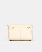 Maxke Ivory Leather shoulder - and crossbody bag with golden hardware of the brand Neuville. Back photo
