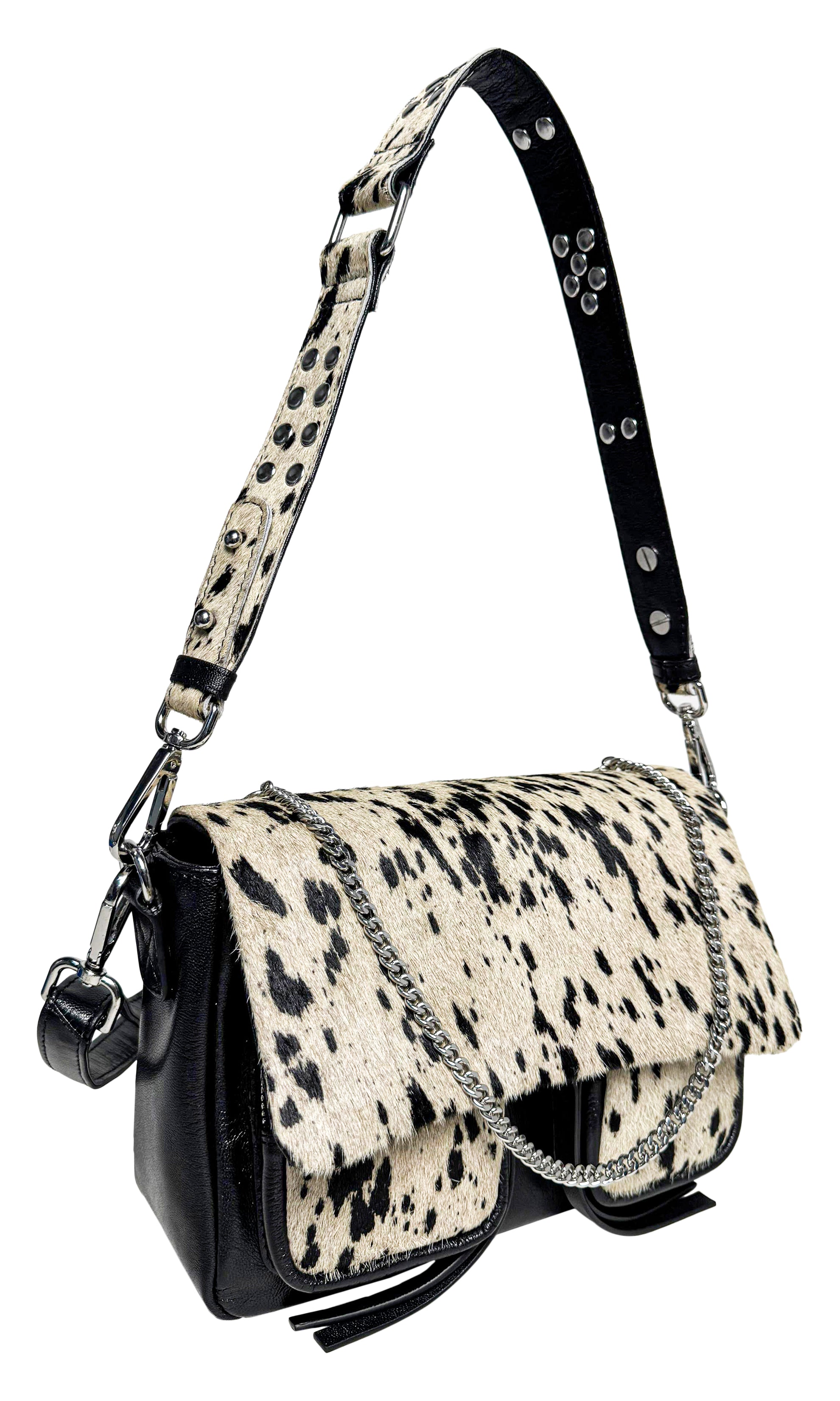 Maxke vaca black Hairon pattern bag side photo