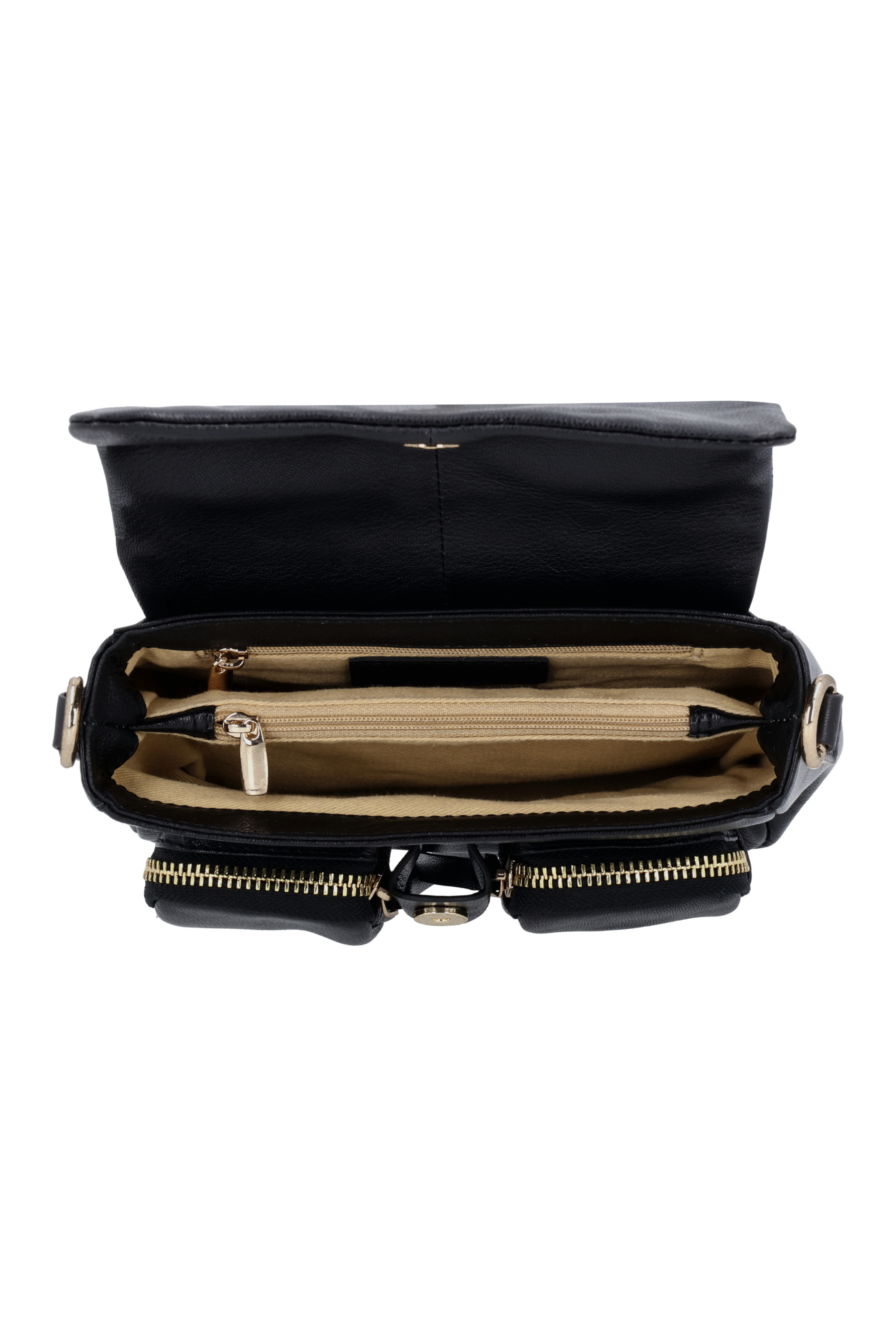 Max mini Black with golden hardware, inside product photo