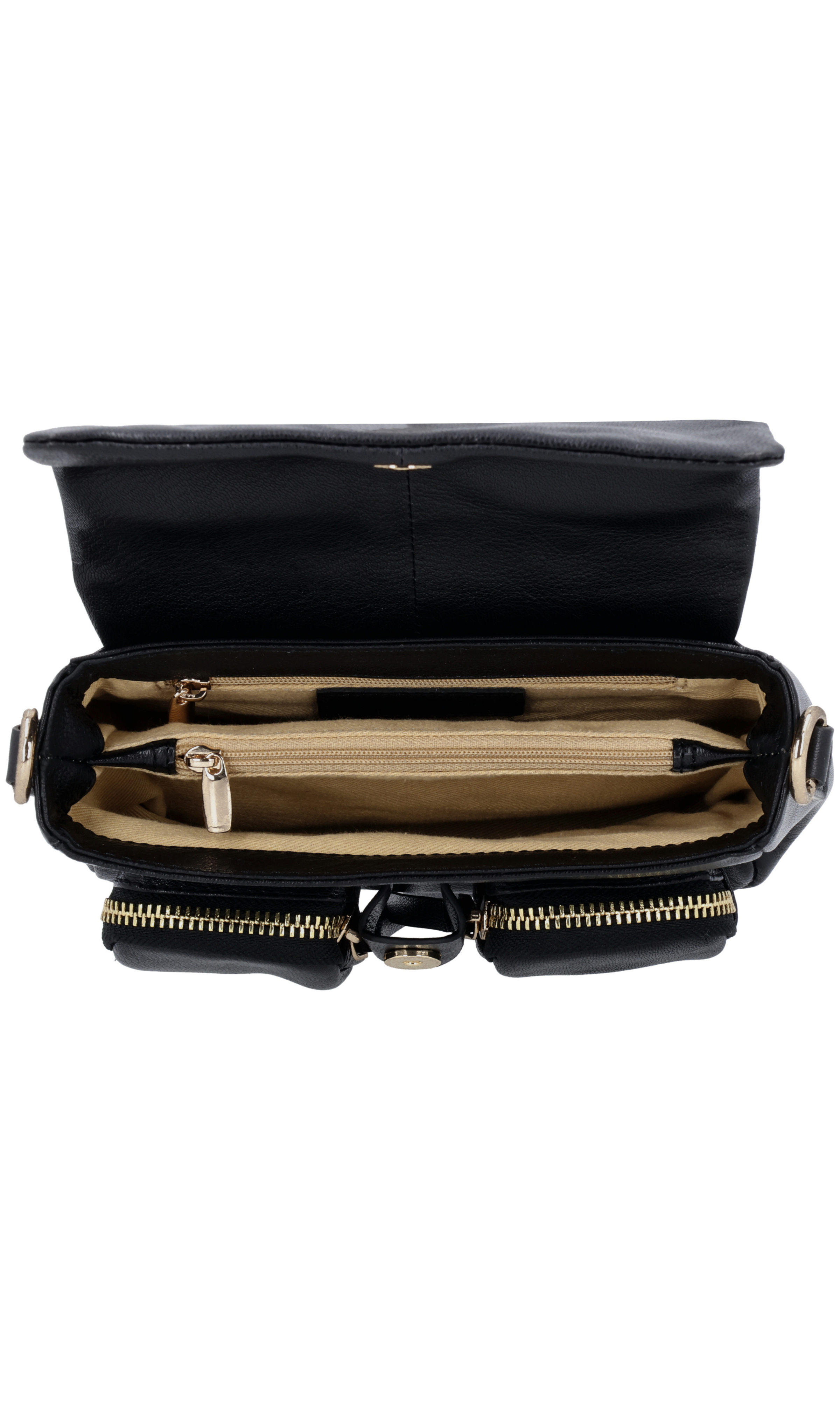 Max mini Black with golden hardware, inside product photo