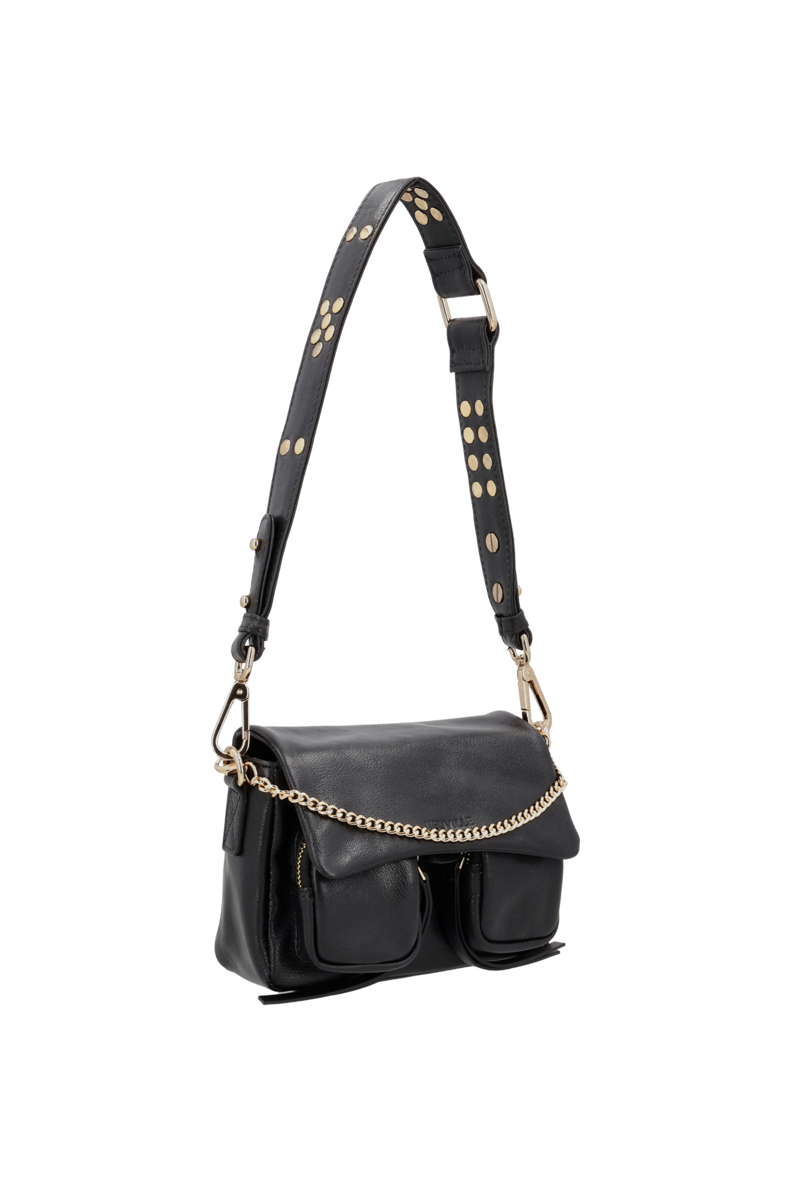 Max mini Black with golden details, side product photo