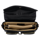Maxke Black with Golden hardware, Neuville black leather bag, Inside product shot