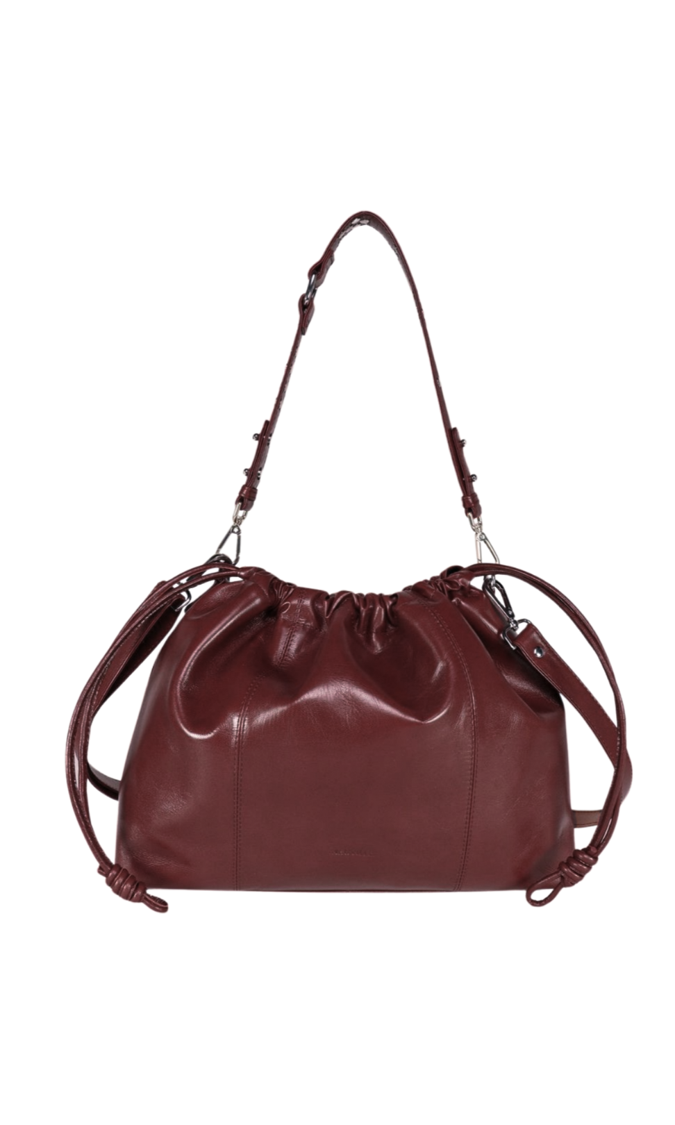 Elliot Burgundy shoulder and crossbody bag front photo
