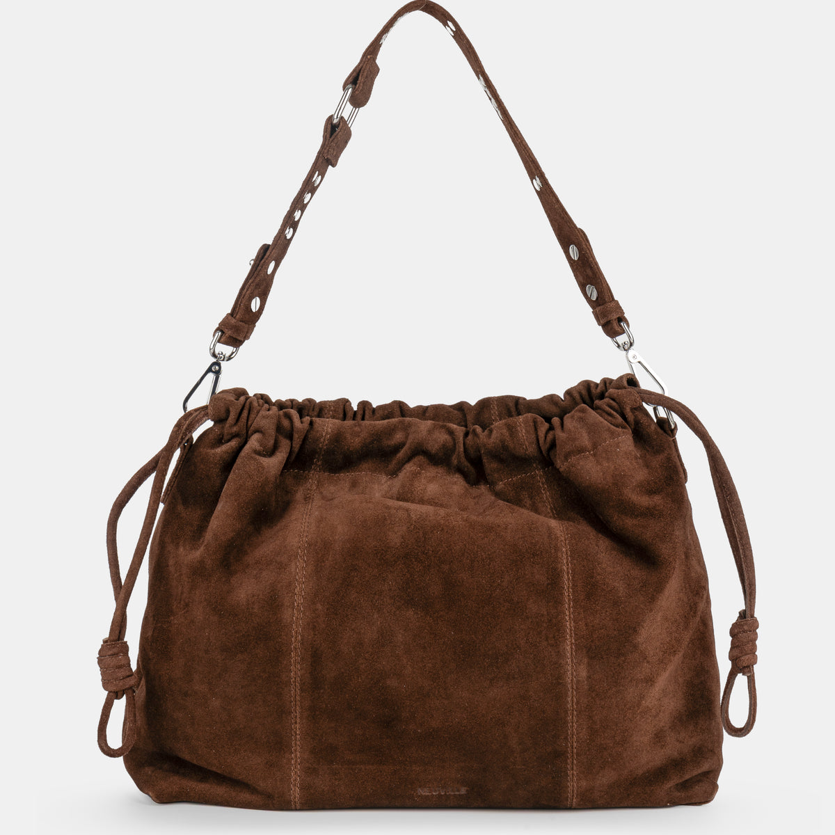 ELLIOT SUEDE BROWN - NEUVILLE - Leather bag