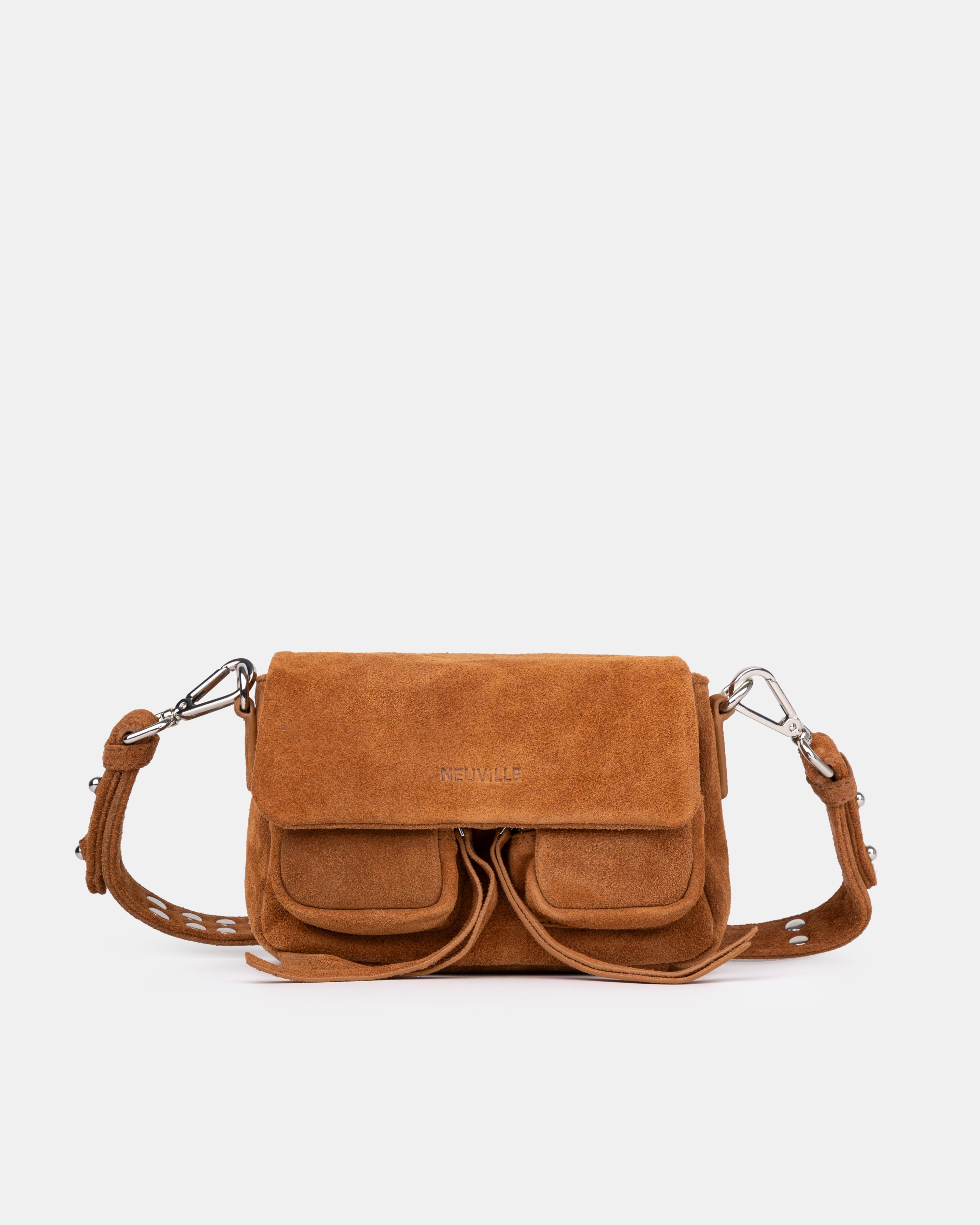 Max Mini Suede Caramel. front photo 