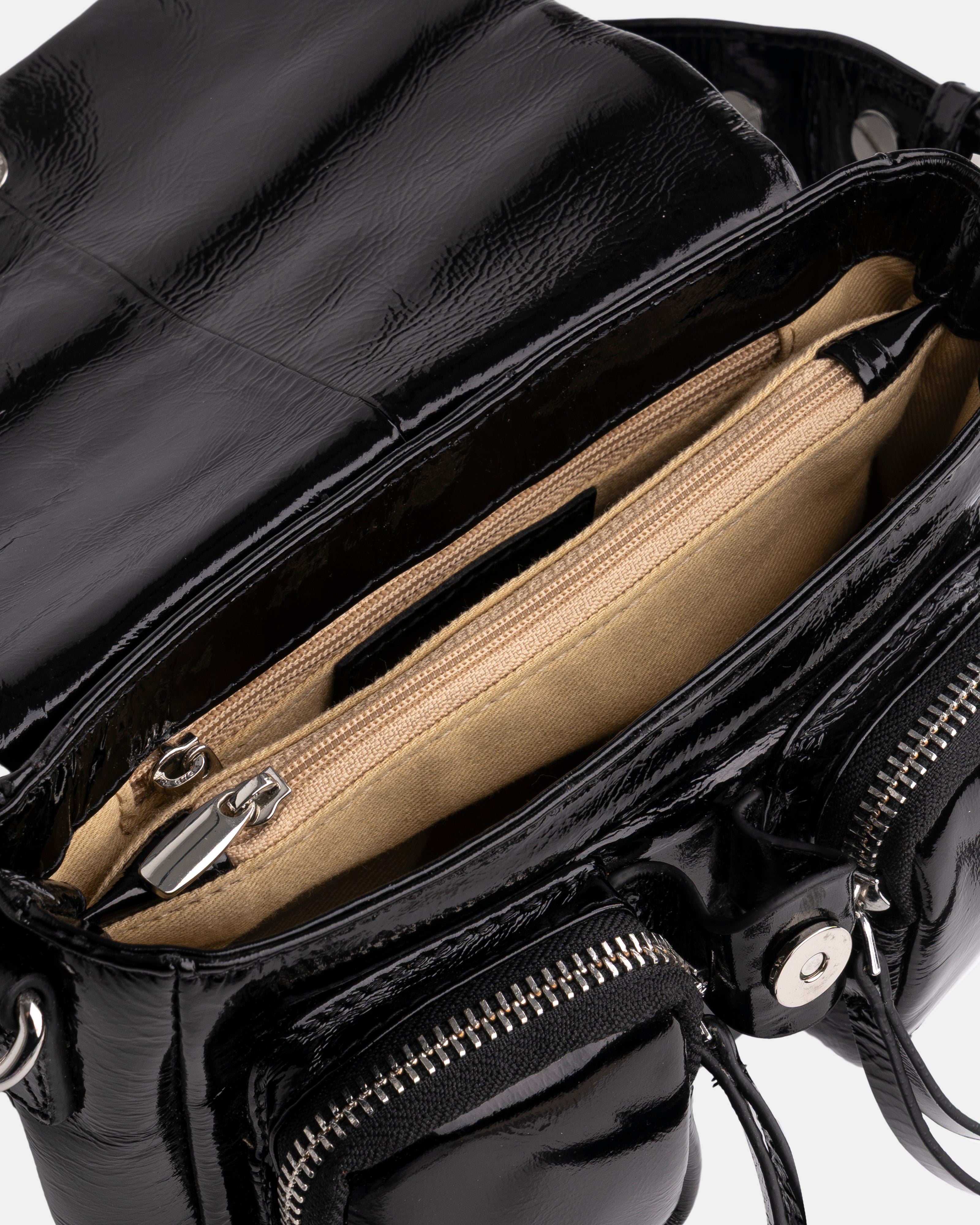 MAX MINI CRUNCH BLACK | Women's Leather Bags | NEUVILLE