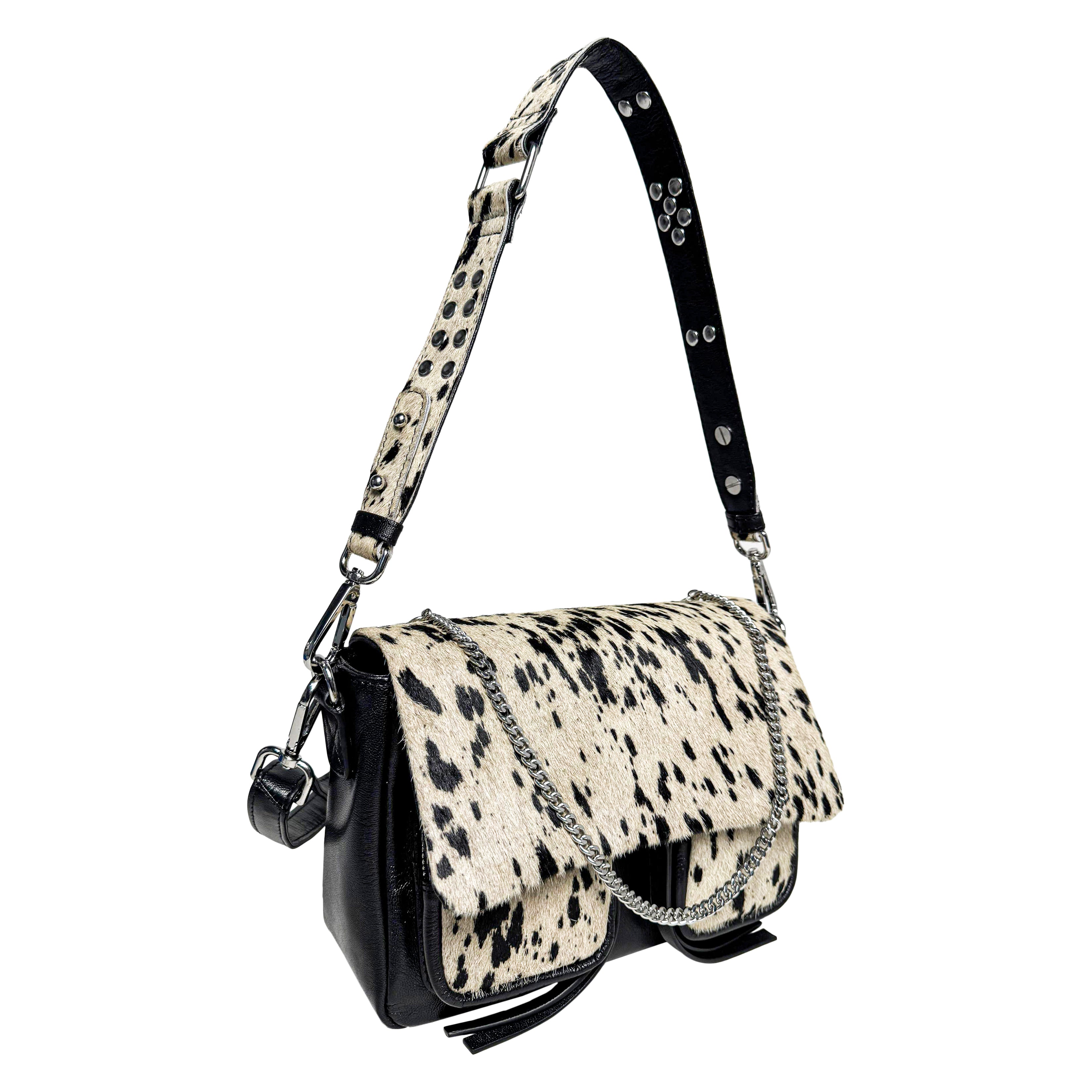 Maxke vaca black Hairon pattern bag side photo