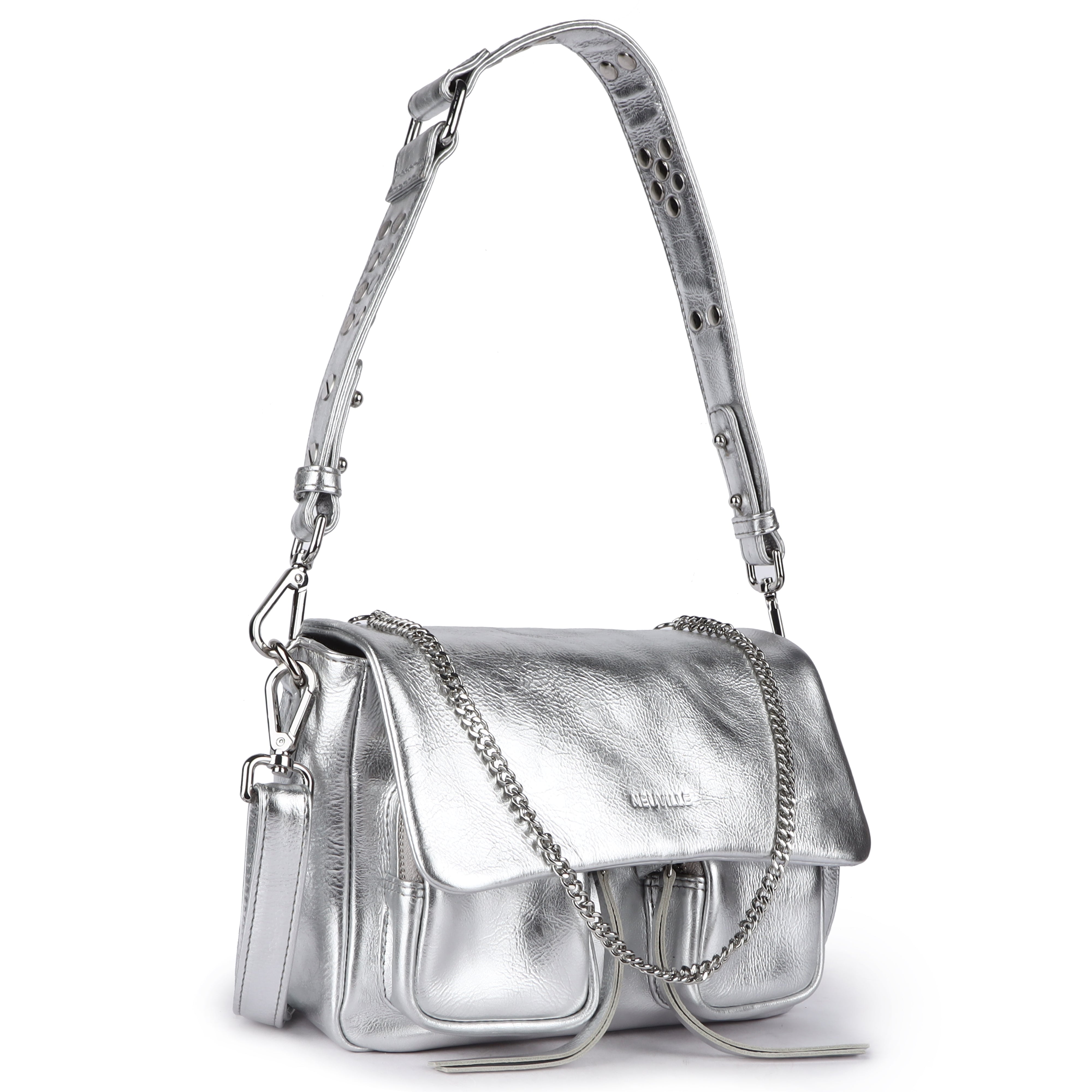 Maxke Silver leather bag, Side product picture