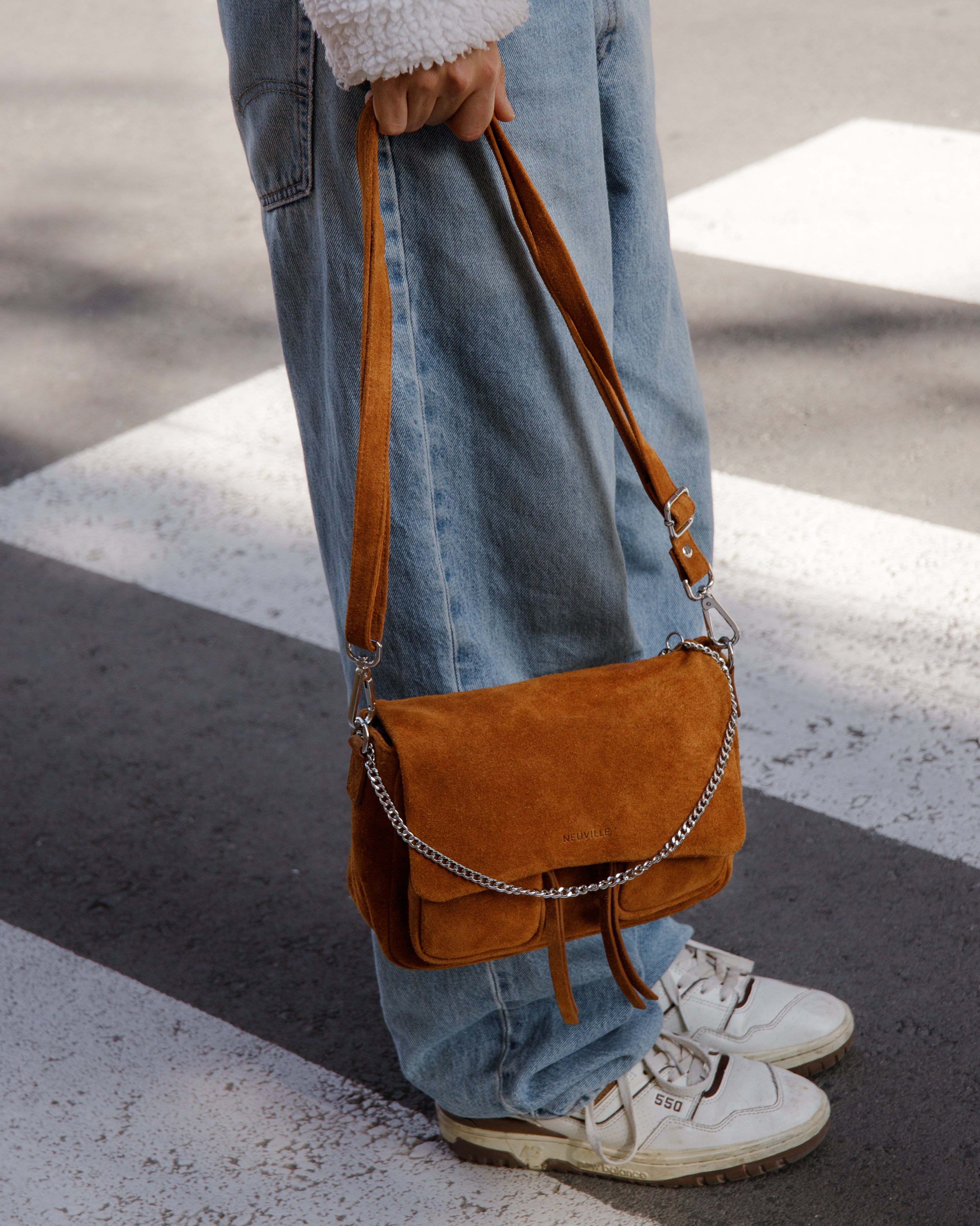 NWOT Neuville cheapest Suede & Leather Bucket Bag