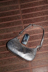 Silver Blair NEUVILLE. Leather shoulder bag. Silver bag from the brand NEUVILLE