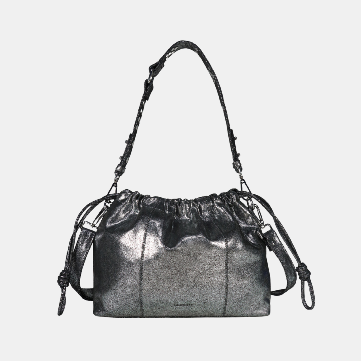 ELLIOT MINI BLACK (GOLD) - NEUVILLE - Leather bag