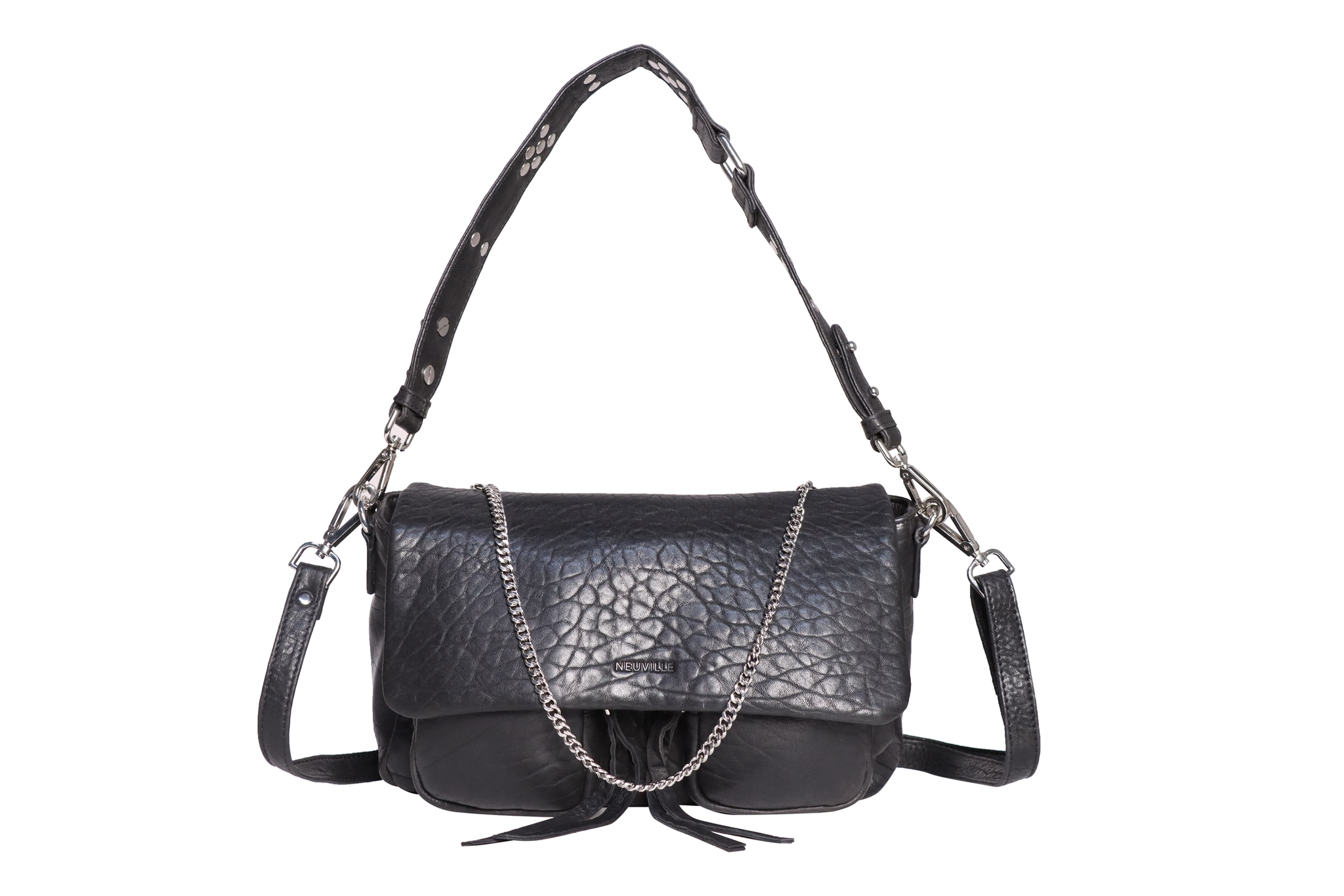 MAXKE BUBBLE BLACK Women s Leather Bags NEUVILLE